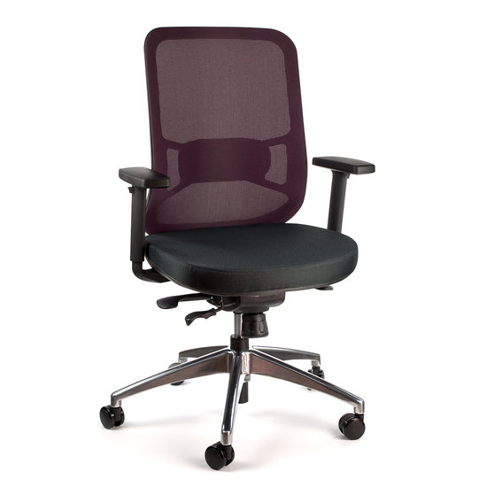 Swivel Office Chair Gn 310 Blue With Seat Sliding System And Aluminum Base