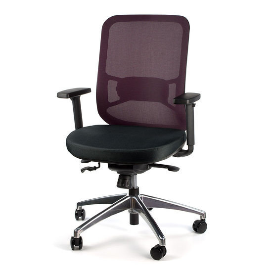 Swivel Office Chair Gn 310 Blue With Seat Sliding System And Aluminum Base