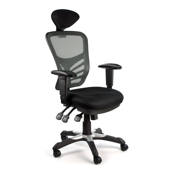 Fotel obrotowy Durrafy czarny ergonomiczne krzesło biurowe (D01